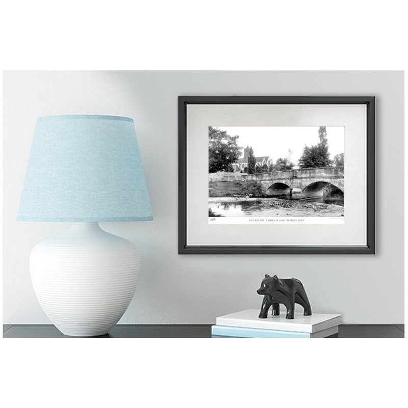 Otterton, Church And Bridge 1890 by Francis Frith - Single Picture Frame Print, 40cm H x 50cm W x 2.3cm D