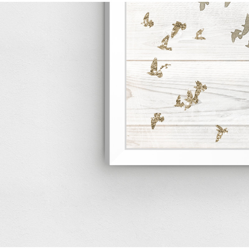 « oiseaux fly high », reproduction d’impression encadrée, H 12 po x l 17 po x P 0,5 po