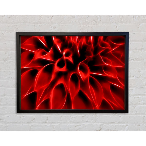 Bright Star Fire Red Petals - Single Picture Frame Print on Canvas ...