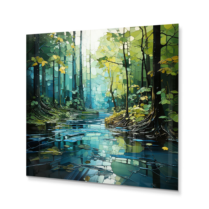 Décoration murale en métal Drip Natures Pulse River II - Paysages, H 16 po x l 16 po x P 1 po