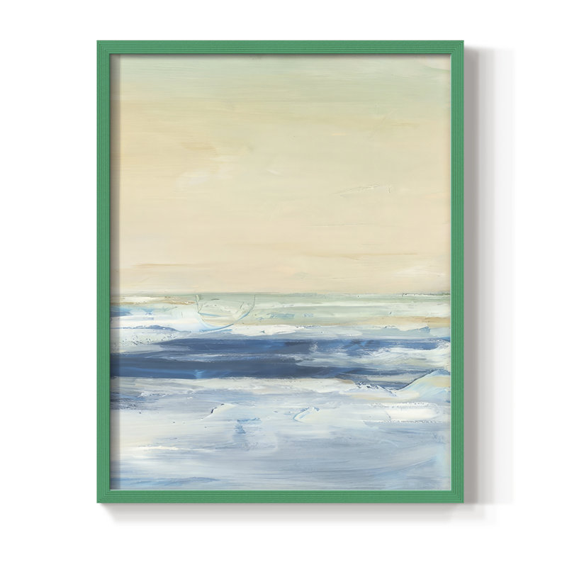 Warm Skies II, reproduction encadrée - bois massif, H 11 po x l 9 po, Vert
