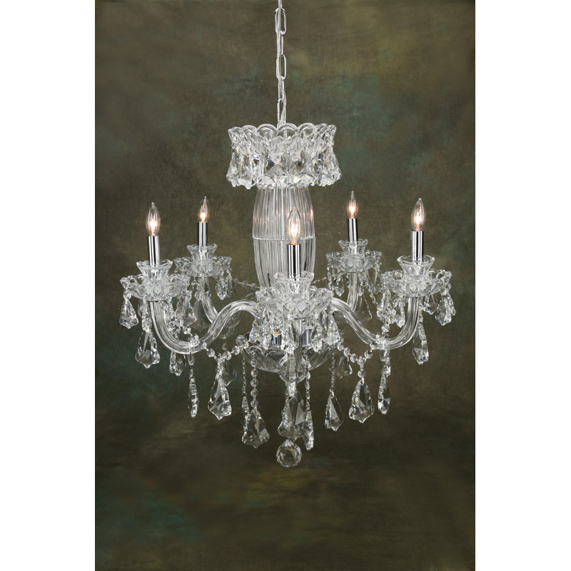 6 - Light Candle Style Empire Chandelier