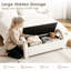 Banc de rangement en chenille à bras incurvés en forme de U-784383401