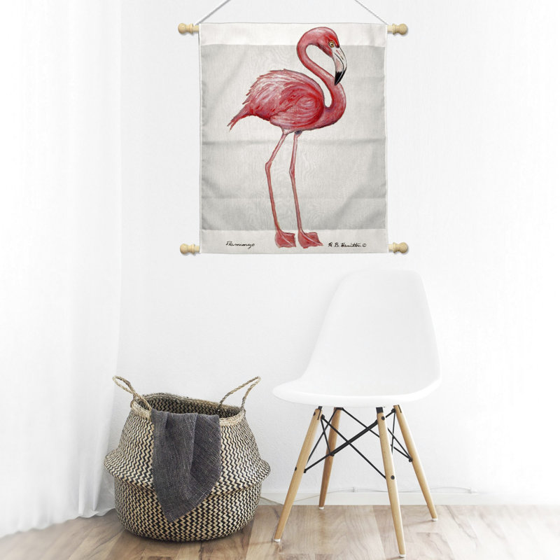 Suspension murale d’extérieur flamant rose Tuttle