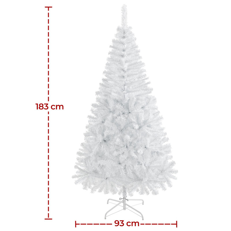 Artificial Christmas Tree with Foldable Stand, White
