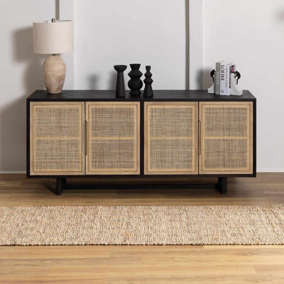 Anahid Checkered Hand Loomed Jute Area Rug in Brown