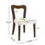 Ensemble de 2 chaises de salle à manger sans accoudoirs (noyer + beige)-1787215993-1787215942