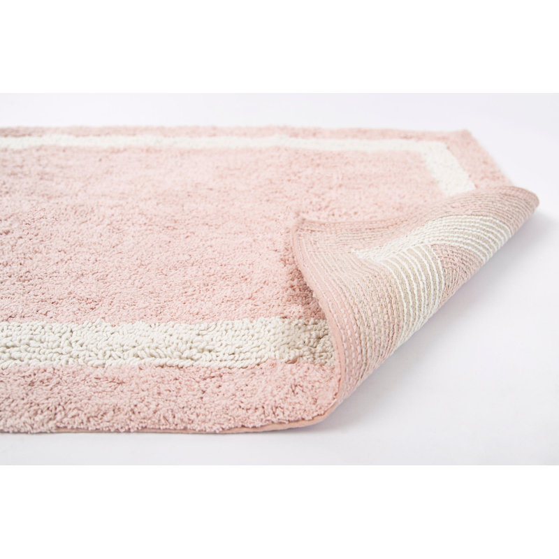 Tapis pour salle de bain Hazem, Beige / Rose, L 28 po x L 43 po