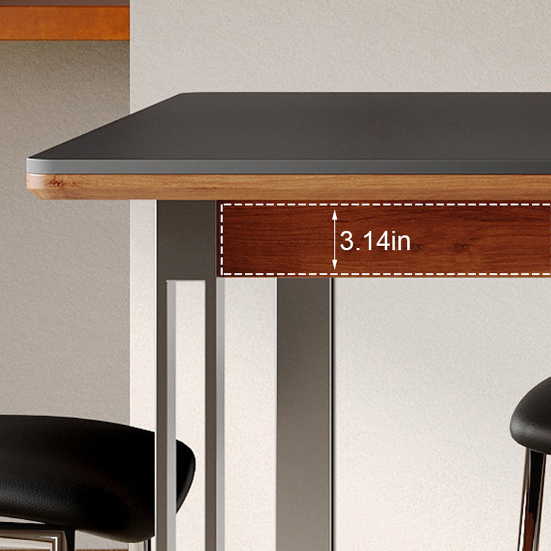 Table de salle à manger rectangulaire, H 29,52 po x L 55,11 po x l 31,49 po