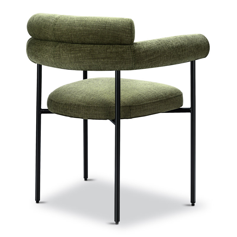 Bolus Fabric Dining Chair (Armchair), Fabric Green