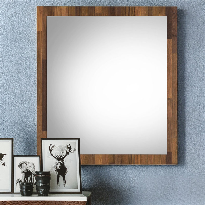 Miroir Eclipse avec finition noyer