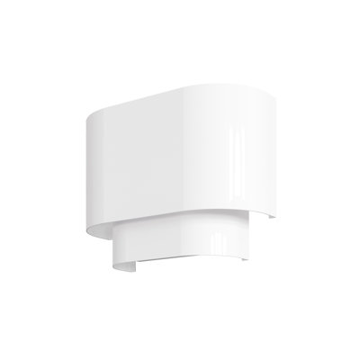 Applique murale 1 lumière ADA en nickel brossé avec abat-jour en métal nickel brossé avec intérieur blanc brillant