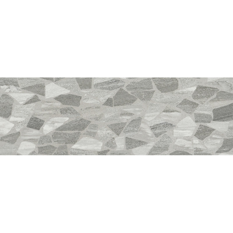 Mood™ 12" x 3" Matte Porcelain Bullnose Tile Trim, River Gray