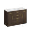 Meuble-lavabo 48 po brun foncé. Armoire de rangement abondante - 2 portes à fermeture douce et 6 tiroirs