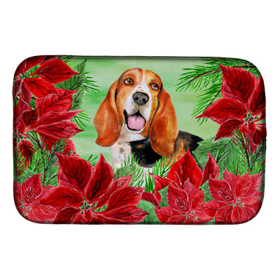 Tapis de séchage poinsettas hound basset