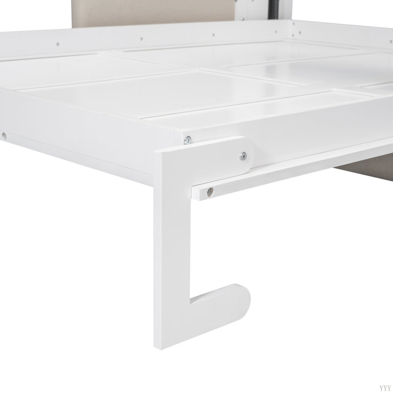 Lit escamotable avec canapé et rangement Murphy, Blanc, Grand lit