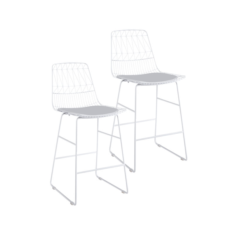 Tabourets de bar Audrey, Blanc