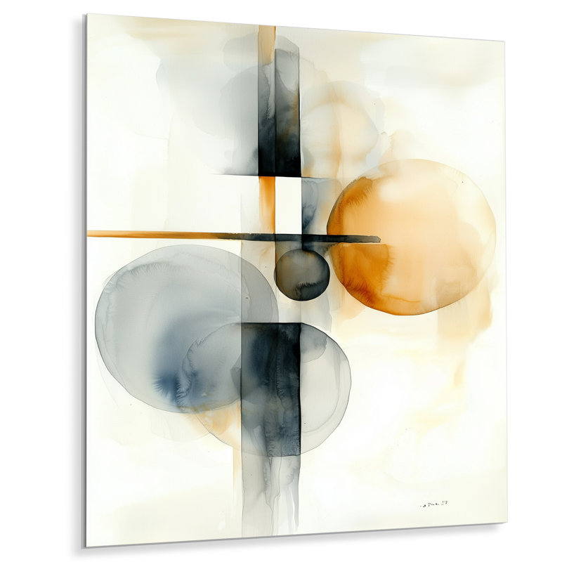 Abstract Suprematism Balance With Forms II - Modern Metal Decor, Abstract Suprematism Metal Print, 32" H x 24" W x 0.84" D