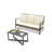 2-Piece Wicker Patio Conversation Set With Cushions & Coffee Table-1752624637