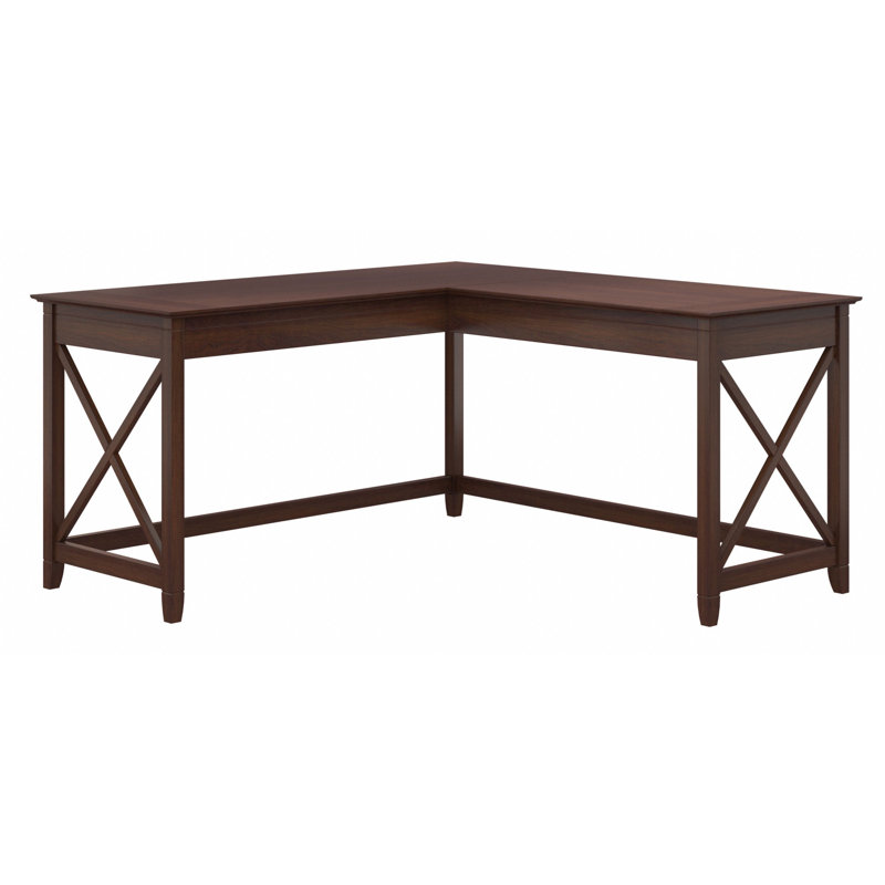 Ovia 60W L Shaped Desk, Bing Cherry
