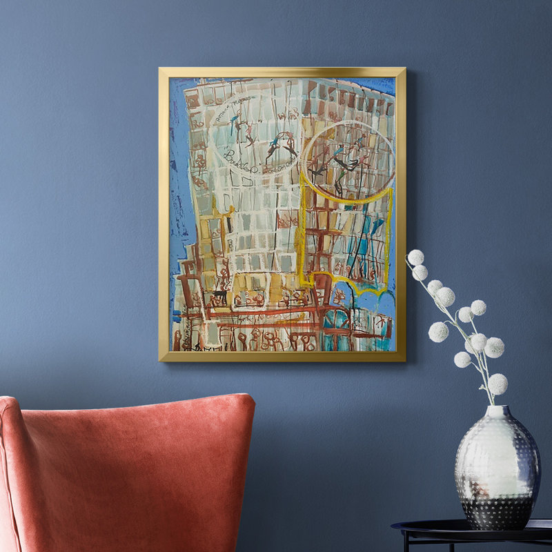 Bandaloo I, toile encadrée de qualité supérieure - prête à être accrochée, Or, H 24 po x l 20 po