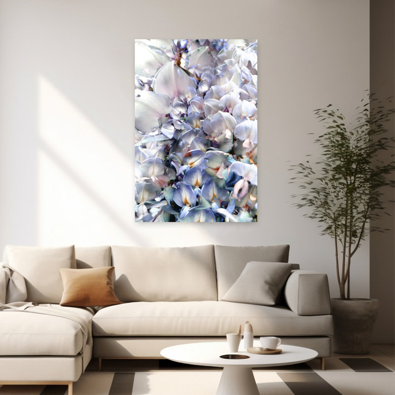 Art contemporain, fleur romantique romantique, H 60 po x l 40 po