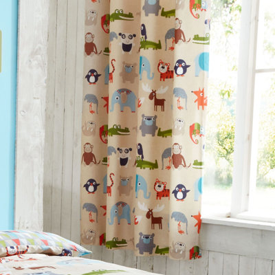 Animal Kingdom Eyelet Room Darkening Single Curtain