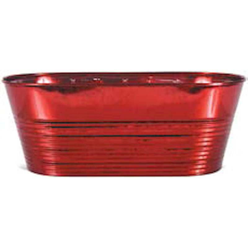 Mauro Metal Pot Planter, 5.25" H x 13.75" W x 7" D