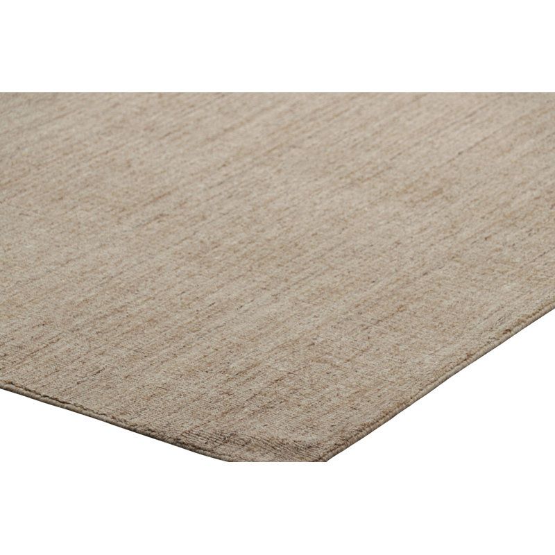 Textural Hand Knotted Wool Striped Area Rug