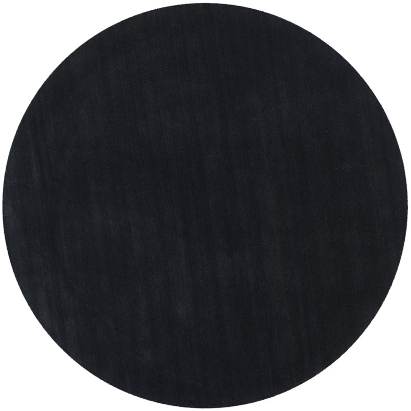 Frann Hand Tufted Wool Solid Color Rug, Round 4'