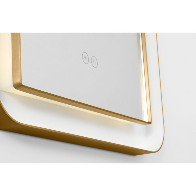 Miroir rectangulaire Chopin, H 27 po x l 18 po x P 1,5 po, Bronze brillant