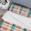 Tartan à carreaux beige - Ensemble de housse de couette abstrait - Microfibre de polyester-136650392-196845549