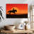 Lelar Sunset Cowboy Silhouette