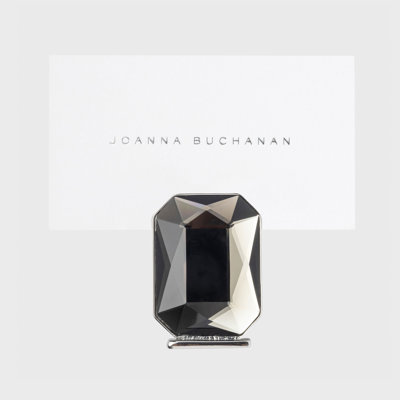 Single gem placecard holder, gray