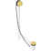 27" Cable Drive Pop-Up Bathtub Drain Trim with Poly Pipe Assembly and Rotary Overflow Cover