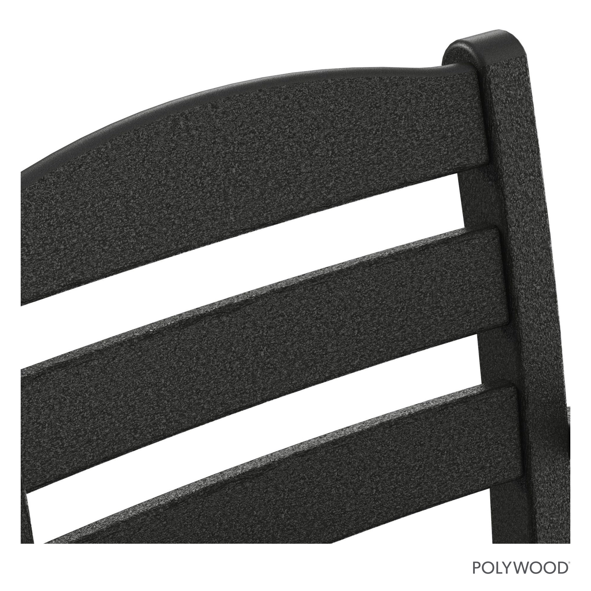POLYWOOD La Casa Café Bar Arm Chair, Black, Bar Stool (30.13" Seat Height)