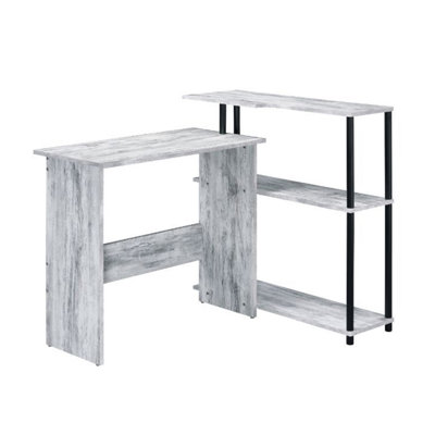 Levi Antique White & Black Finish Writing Desk