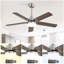 Ventilateur de plafond de 42 pouces avec éclairage pour chambre à coucher, salon - télécommande, fonction à DEL 3 couleurs à intensité variable et mémoire, moteur à courant continu réversible, minuterie 1/4 h
