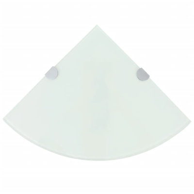 Support mural en verre trempé blanc 9,8 po x 9,8 po vidaXL