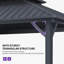 Pavillon de jardin à toit rigide en aluminium toutes saisons avec toit moustiquaire pour terrasse-122646625