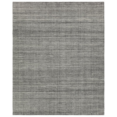 Tapis gris uni fait à la main Hued SLO01
