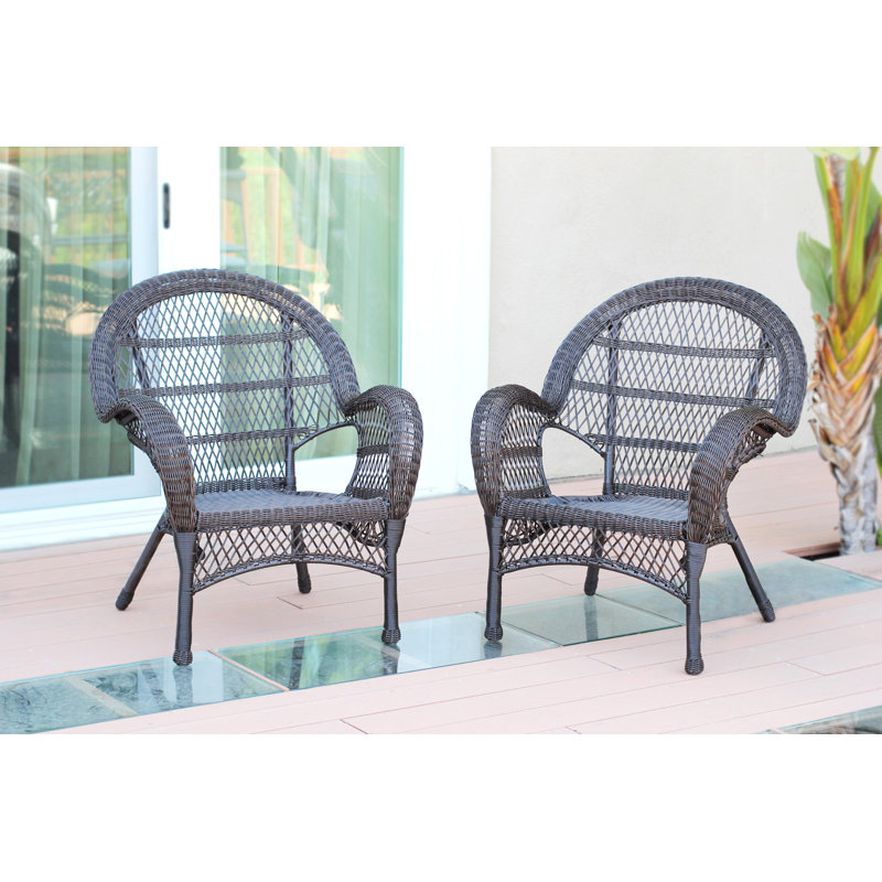 Chaise en osier Santa Maria - ensemble de 2, Espresso