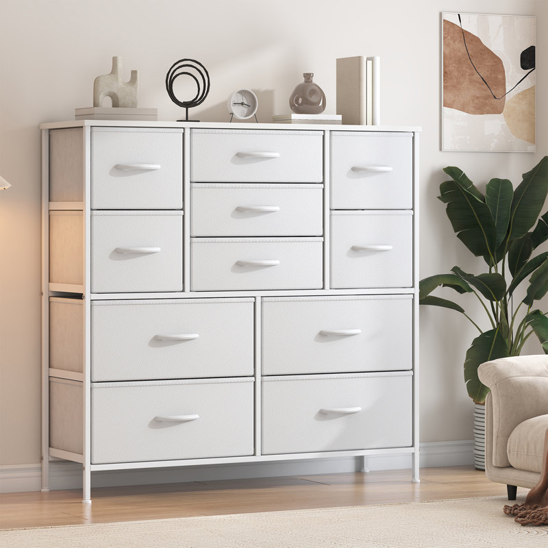 100cm W 11 - Drawer Chest of Drawers, White