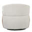 Modern Round Barrel Swivel Accent Armchair