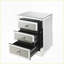 Table de chevet à miroir avec trois tiroirs Glam - Table d'appoint de chambre à coucher moderne