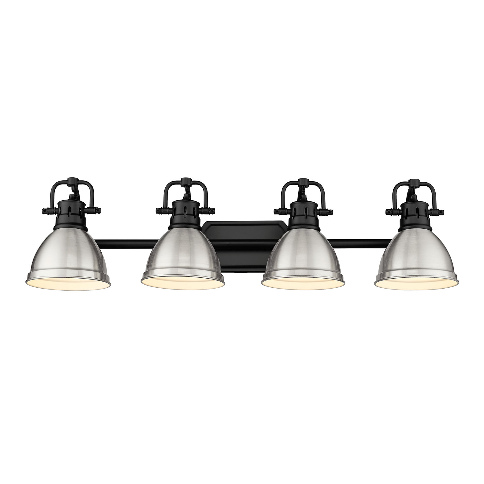 Calico 4 Light Dimmable Vanity Light, Pewter, Matte Black