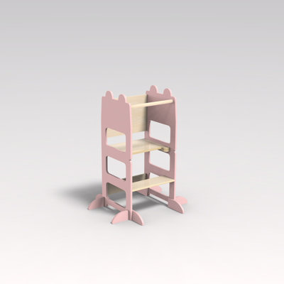 Escabeau en bois pour enfants, tour debout pour tout-petits pour la cuisine et la salle de bain, 35,4 po de hauteur, 1 à 6 ans