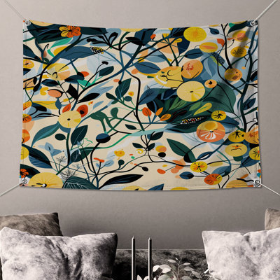 Floral Wall Tapestry - Nature Wall Decor
