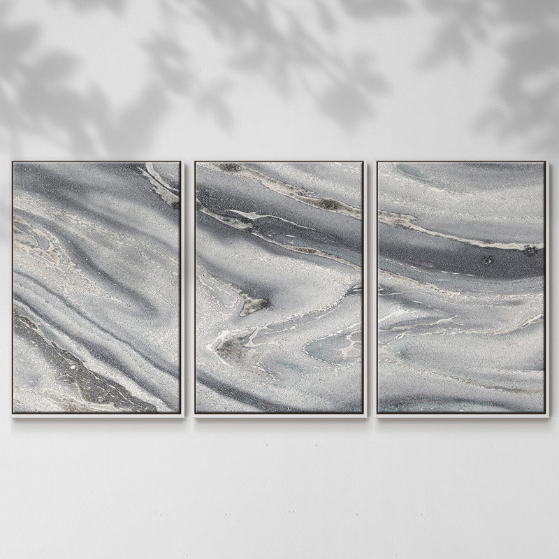 3 pièces Amalfi, H 24 po x l 48 po x P 2 po, Blanc