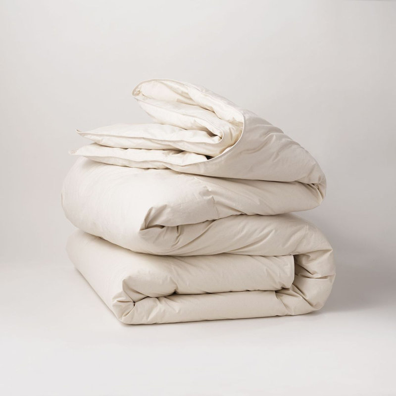 Édredon en mélange de duvet de coton non blanchi Prime Feather, Très grand